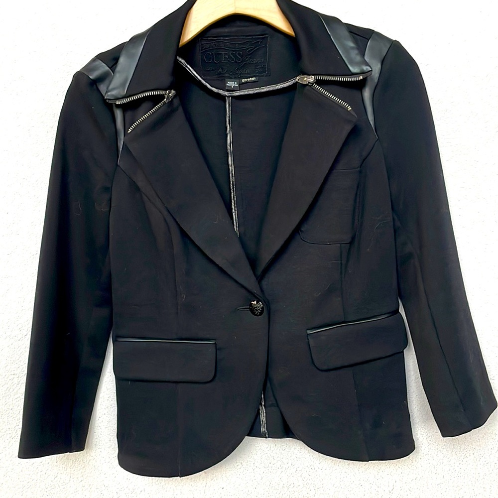 Guess Jeans Fitted Stretch Blazer